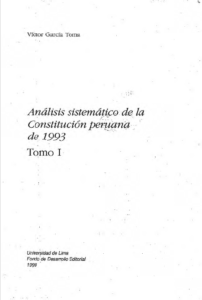 T-DIP004 – Análisis sistemático de la Constitución peruana de 1993 T-1