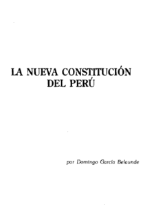 T-DIP051 – La nueva constitución del Perú