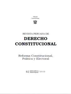T-DIP062 – Revista peruana de Derecho Constitucional – reforma constitucional politica y electoral