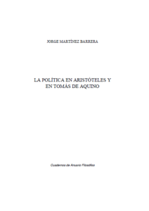 T-CHP104 – La política en Aristóteles y en Tomás de Aquino
